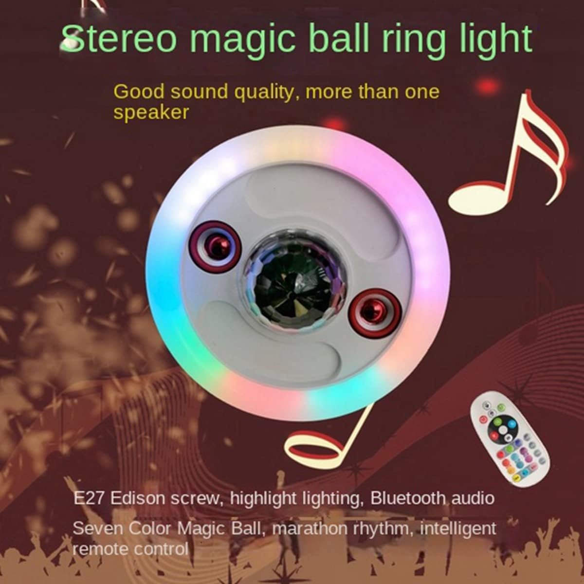 smile disco music light bluetooth avec telecomande 48w – Image 3