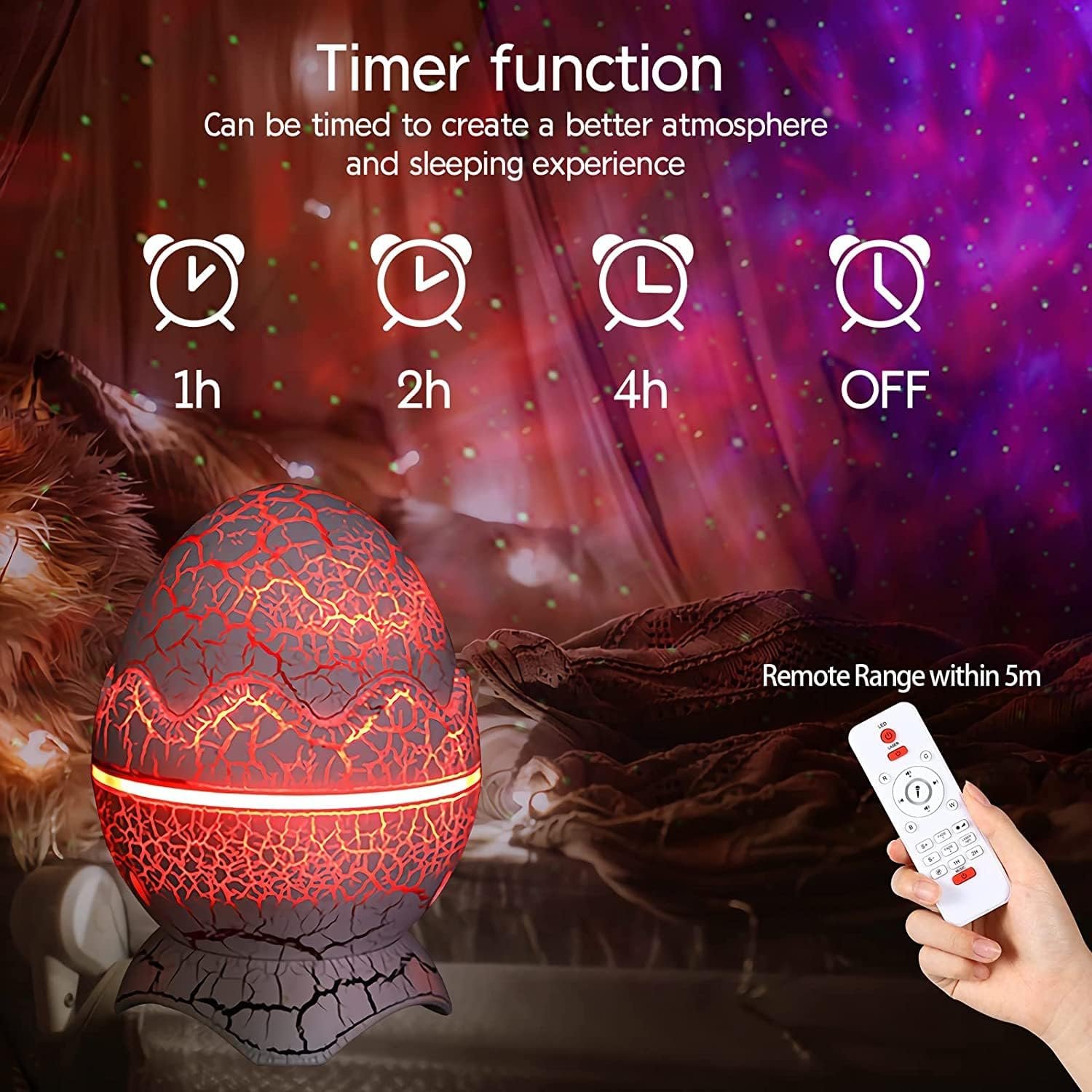 Dinosaur Egg Galaxy Star Projector – Image 2