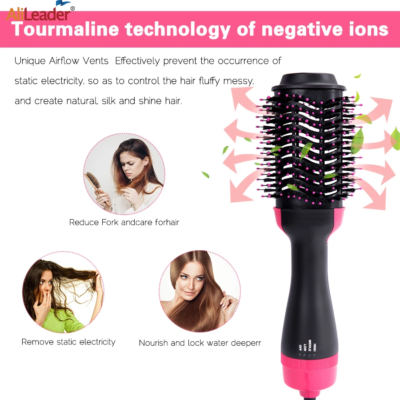 Sèche-cheveux brosse et volumateur réglable