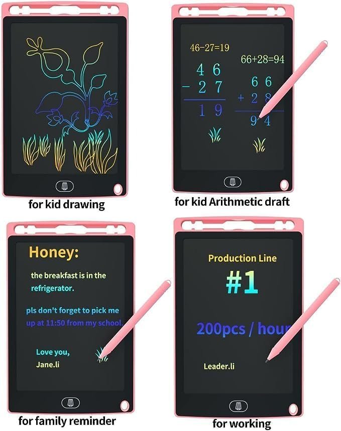pack de 4 tablettes lumineuse + tablette d'ecriture lCD 13 pouce – Image 5