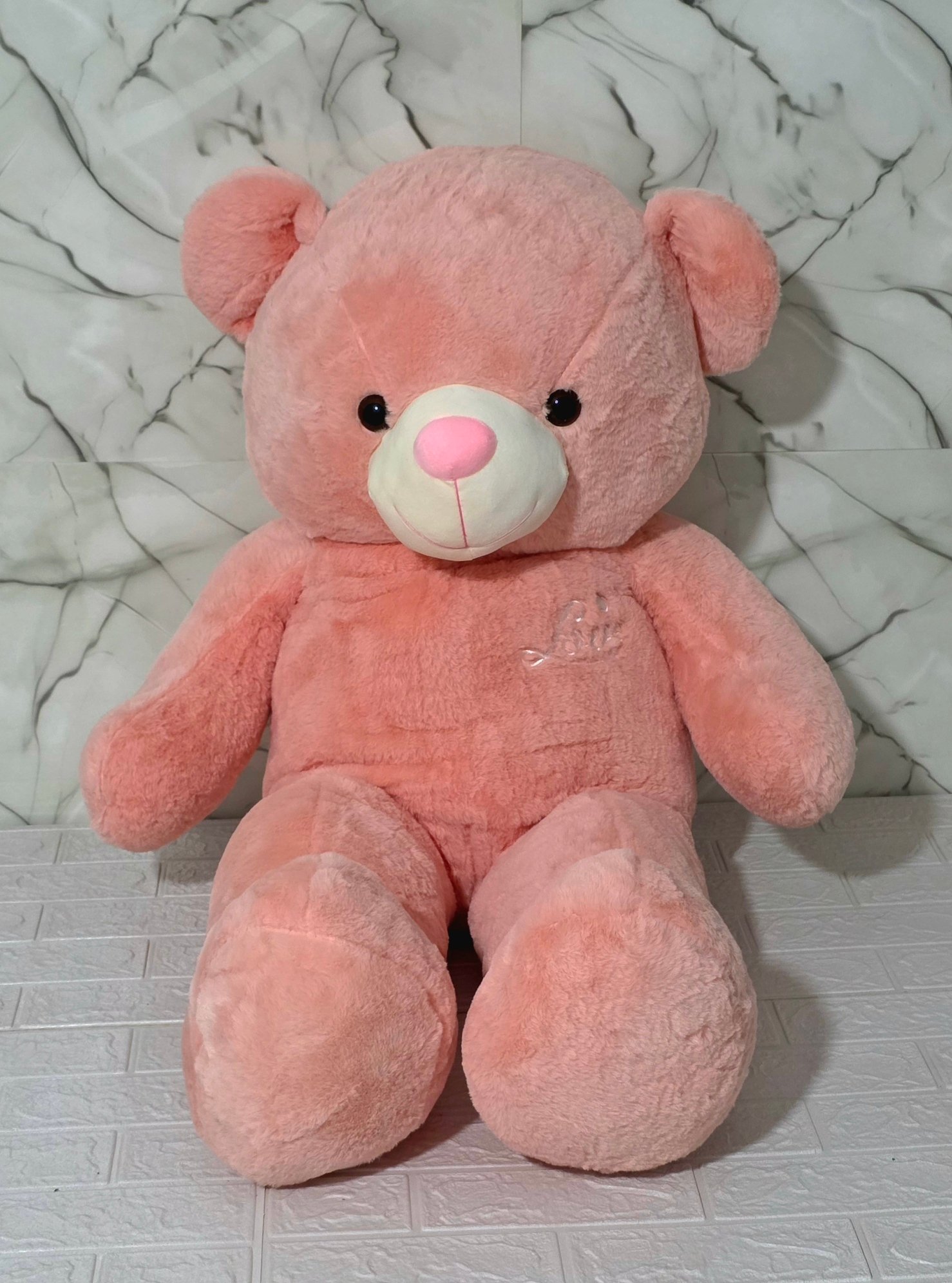 peluche nounours 120CM - saumon